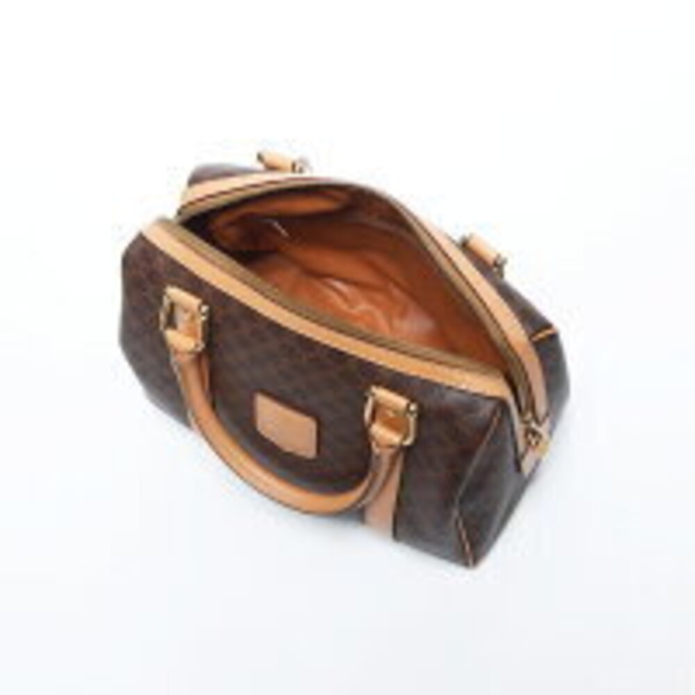 Celine Macadam Trinoff Logo Boston Bag Brown - Picture 11 of 12
